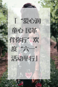 “爱心润童心 民革伴你行”欢度“六一”活动举行