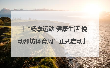 “畅享运动 健康生活 悦动潍坊体育周”正式启动
