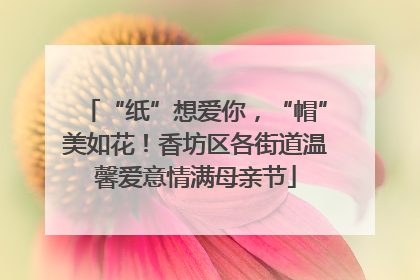 “纸”想爱你，“帽”美如花！香坊区各街道温馨爱意情满母亲节