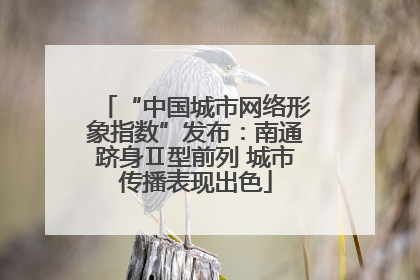 “中国城市网络形象指数”发布：南通跻身Ⅱ型前列 城市传播表现出色
