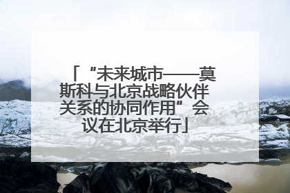 “未来城市——莫斯科与北京战略伙伴关系的协同作用”会议在北京举行