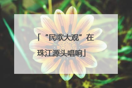 “民歌大观”在珠江源头唱响