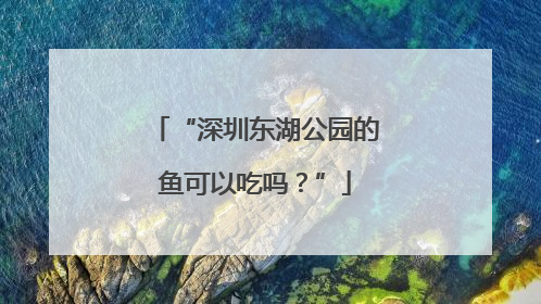 “深圳东湖公园的鱼可以吃吗？”