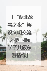“湖北故事之夜”架设文明交流之桥 国际学子共叙东游情缘