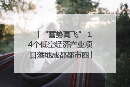 “蓄势高飞” 14个低空经济产业项目落地成都都市圈