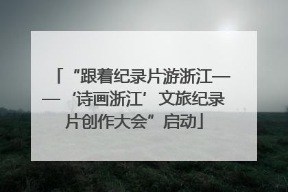 “跟着纪录片游浙江——‘诗画浙江’文旅纪录片创作大会”启动
