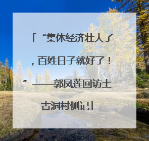“集体经济壮大了，百姓日子就好了！”——郭凤莲回访土古洞村侧记