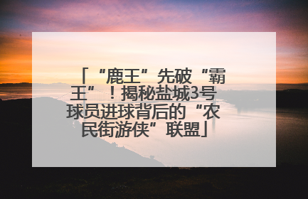 “鹿王”先破“霸王”！揭秘盐城3号球员进球背后的“农民街游侠”联盟