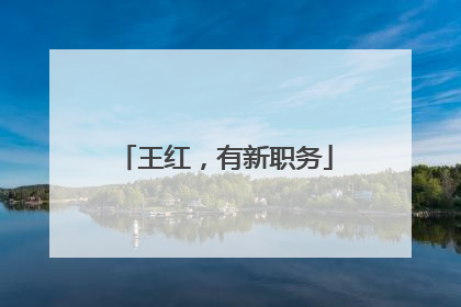 王红，有新职务