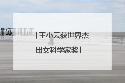 王小云获世界杰出女科学家奖