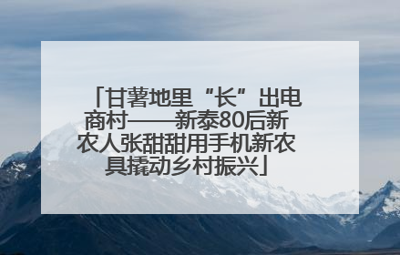 甘薯地里“长”出电商村——新泰80后新农人张甜甜用手机新农具撬动乡村振兴
