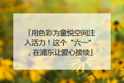 用色彩为童悦空间注入活力！这个“六一”，在浦东让爱心接续