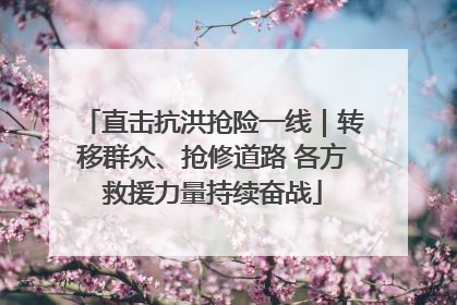 直击抗洪抢险一线｜转移群众、抢修道路 各方救援力量持续奋战