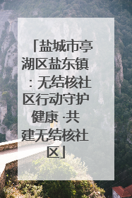 盐城市亭湖区盐东镇：无结核社区行动守护健康 ·共建无结核社区