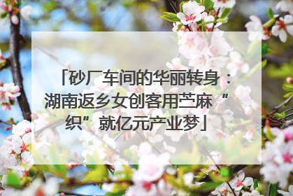 砂厂车间的华丽转身：湖南返乡女创客用苎麻“织”就亿元产业梦