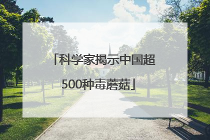 科学家揭示中国超500种毒蘑菇