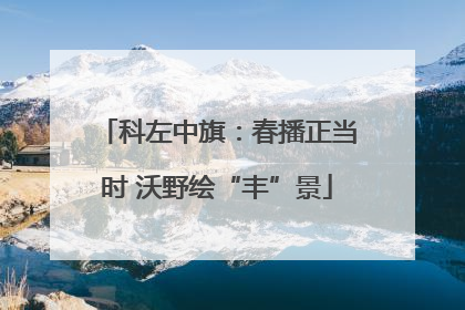 科左中旗：春播正当时 沃野绘“丰”景