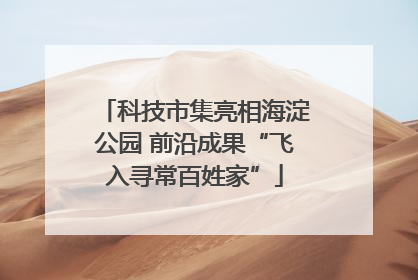 科技市集亮相海淀公园 前沿成果“飞入寻常百姓家”