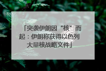 突袭伊朗因“核”而起：伊朗称获得以色列大量核战略文件