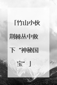竹山小伙荆棘丛中救下“神秘国宝”