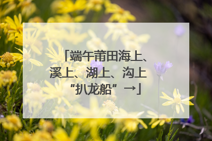 端午莆田海上、溪上、湖上、沟上“扒龙船”→