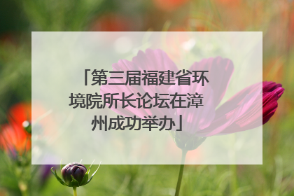 第三届福建省环境院所长论坛在漳州成功举办