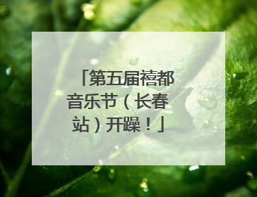 第五届禧都音乐节（长春站）开躁！