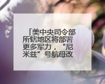 美中央司令部所辖地区将部署更多军力，“尼米兹”号航母改道驶向中东