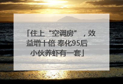 住上“空调房”，效益增十倍 奉化95后小伙养虾有一套