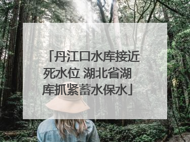 丹江口水库接近死水位 湖北省湖库抓紧蓄水保水