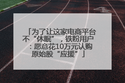 为了让这家电商平台不“休眠”，铁粉用户：愿意花10万元认购原始股“应援”