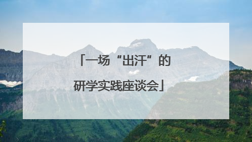 一场“出汗”的研学实践座谈会