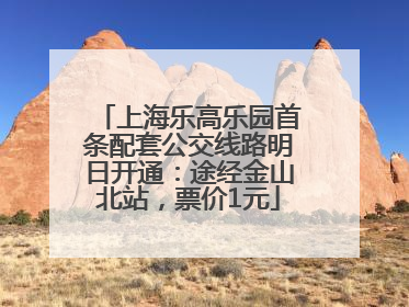 上海乐高乐园首条配套公交线路明日开通：途经金山北站，票价1元
