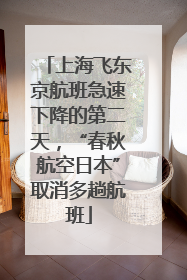 上海飞东京航班急速下降的第二天，“春秋航空日本”取消多趟航班