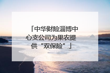 中华财险淄博中心支公司为果农提供“双保险”