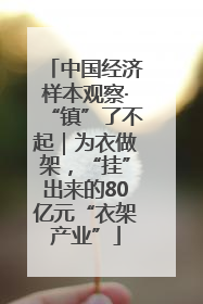 中国经济样本观察·“镇”了不起｜为衣做架，“挂”出来的80亿元“衣架产业”