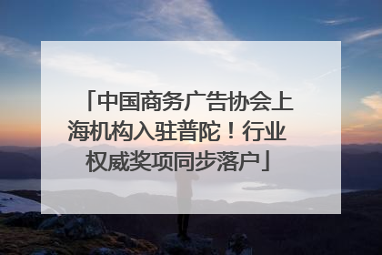 中国商务广告协会上海机构入驻普陀！行业权威奖项同步落户