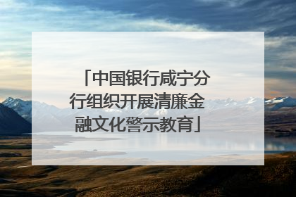 中国银行咸宁分行组织开展清廉金融文化警示教育