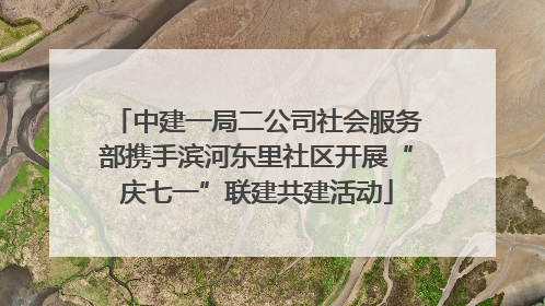 中建一局二公司社会服务部携手滨河东里社区开展“庆七一”联建共建活动