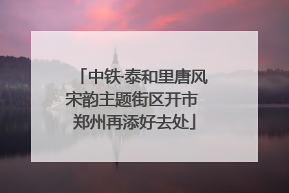 中铁·泰和里唐风宋韵主题街区开市 郑州再添好去处