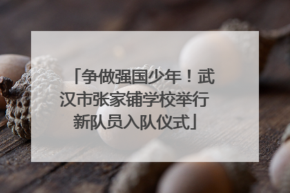 争做强国少年！武汉市张家铺学校举行新队员入队仪式