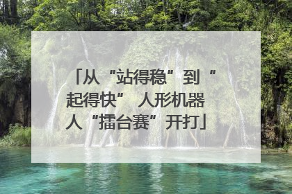 从“站得稳”到“起得快” 人形机器人“擂台赛”开打