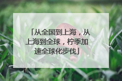 从全国到上海，从上海到全球，柠季加速全球化步伐