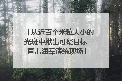 从近百个米粒大小的光斑中揪出可疑目标 直击海军演练现场