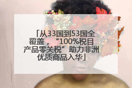 从33国到53国全覆盖，“100%税目产品零关税”助力非洲优质商品入华