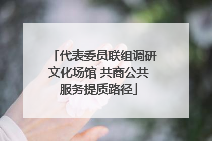代表委员联组调研文化场馆 共商公共服务提质路径