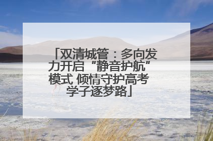 双清城管：多向发力开启“静音护航”模式 倾情守护高考学子逐梦路