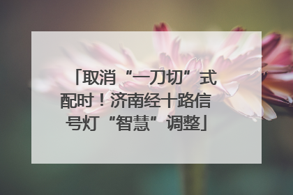 取消“一刀切”式配时！济南经十路信号灯“智慧”调整