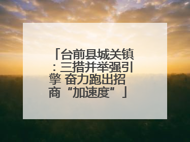 台前县城关镇：三措并举强引擎 奋力跑出招商“加速度”