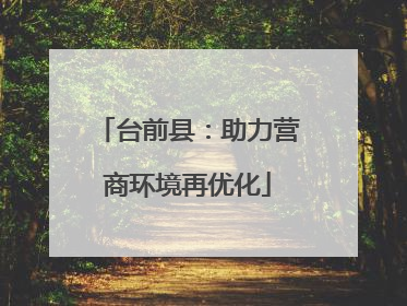 台前县：助力营商环境再优化